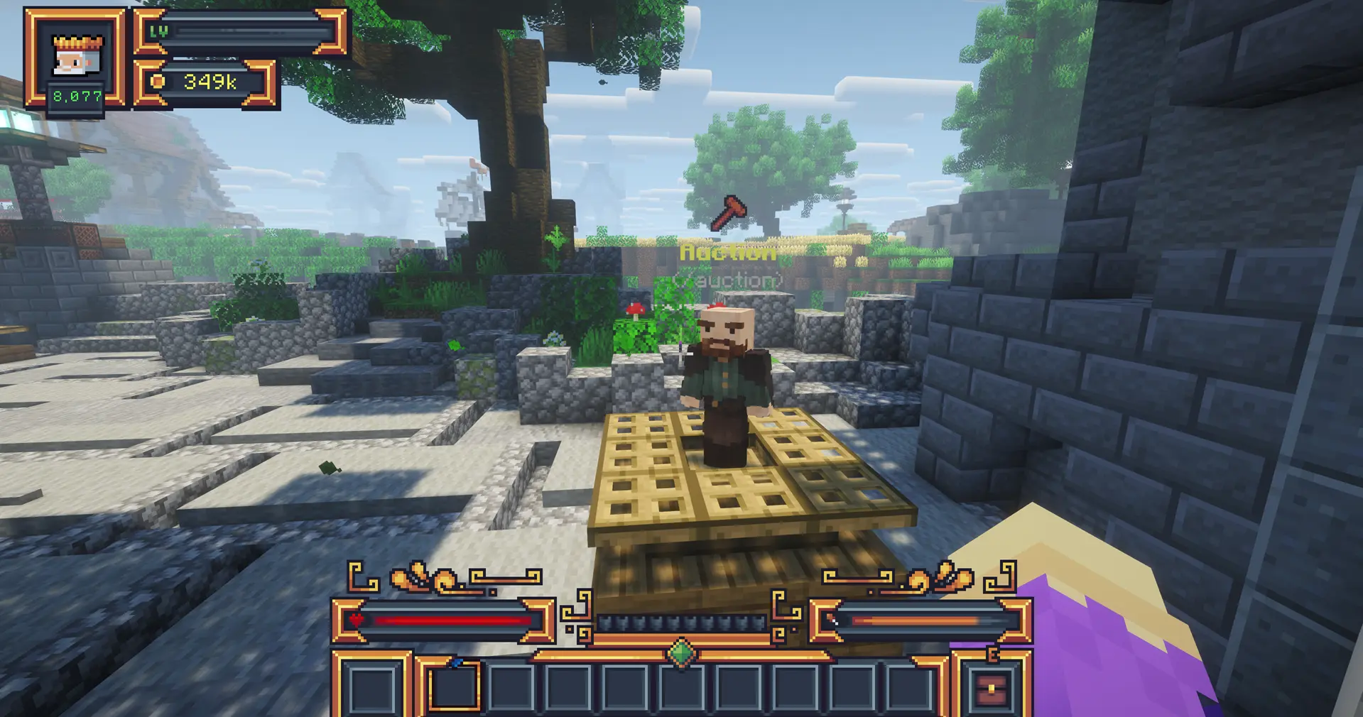 Auction NPC on the MineKai Minecraft Towny server