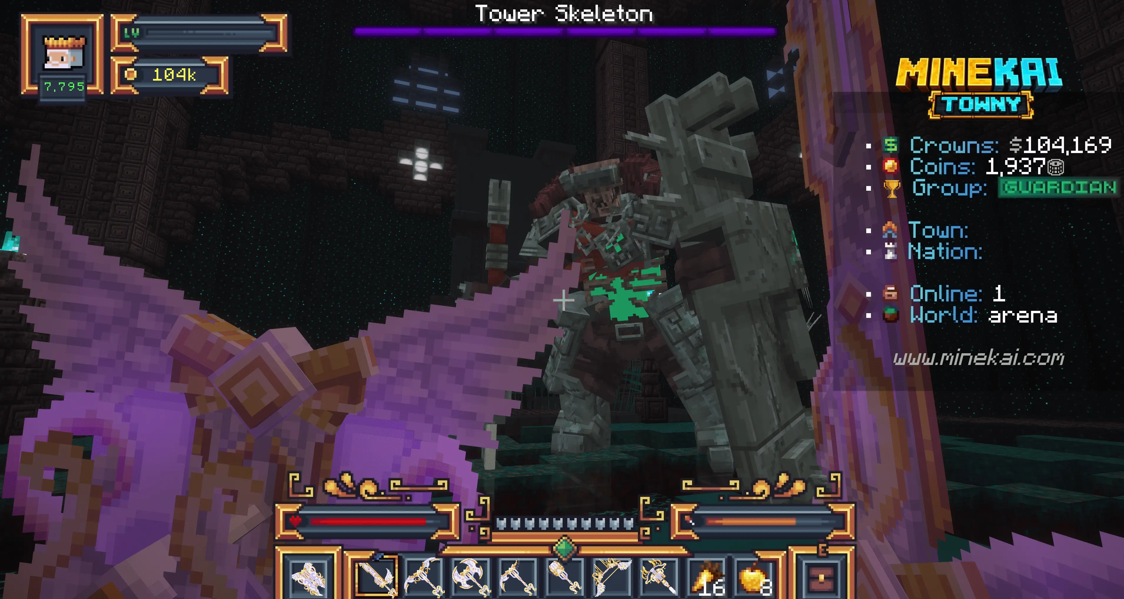 MineKai custom boss interface